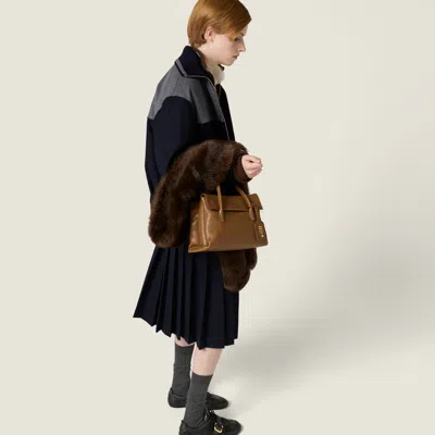 Miu Miu Embroidered-logo Zipped Sweatshirt In Black