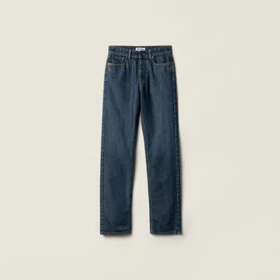 Miu Miu Five-pocket Denim Jeans In Blue