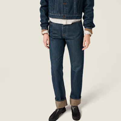 Miu Miu Five-pocket Denim Jeans In Blue