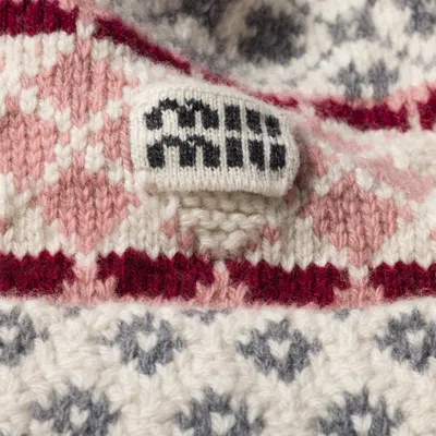 Miu Miu Wool And Cashmere Visor Hat In Gray