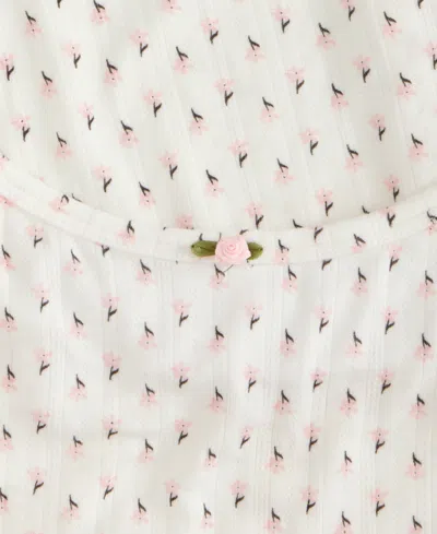 State Of Day Women's 3-piece Long-sleeve Cardigan, Top And Pants Pajama Set, Macy's Exclusive In White