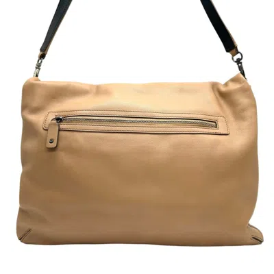 Pre-owned Anya Hindmarch Beige Leather Handbag Shoulder Bag () In Sand
