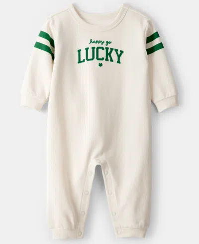 Carter's Baby Boys Or Baby Girls Long-sleeve Jumpsuit In White