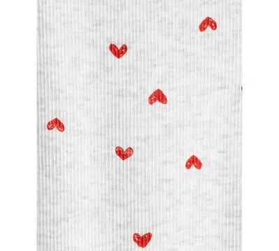 Carter's Girls Toddler 2t-5t 2-piece Valentine's Day Long-sleeve T-shirt And Leggings Set In Red