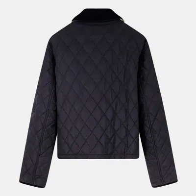 Burberry Women Nylon Jacket With Stitching In Black