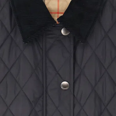 Burberry Women Nylon Jacket With Stitching In Black