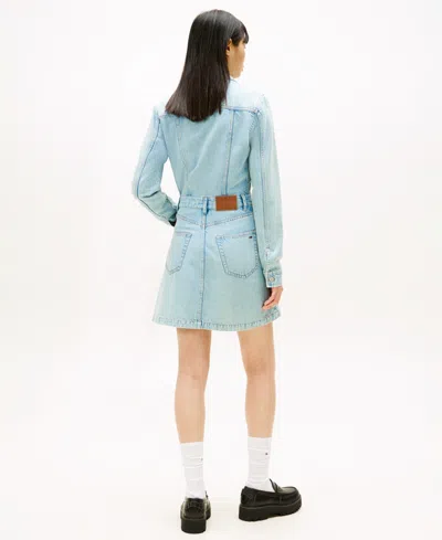 Tommy Jeans Women's Mini Trucker Denim Dress In Blue