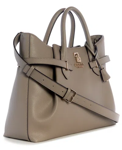 Guess Yesba Girlfriend Large Satchel Bag In Brown