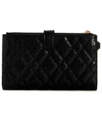 Guess Isemay Double Zip Organizer Wallet In Black