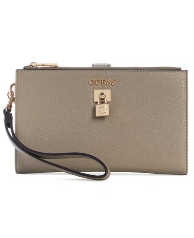 Guess Yesba Double-zip Organizer Wallet In Brown