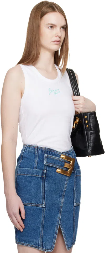 Balmain Logo-print Tank Top In White