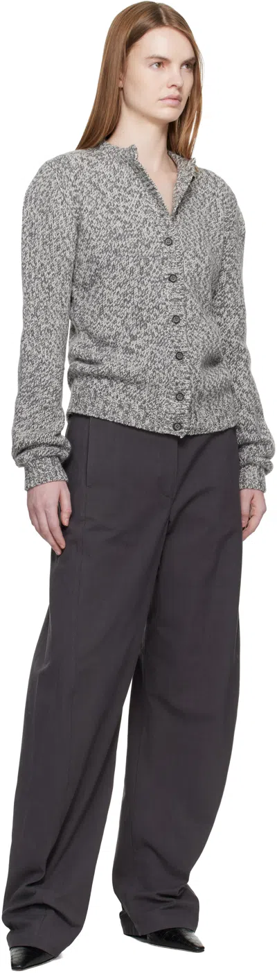 Magda Butrym Gray Wide-leg Cotton Trousers In Gray