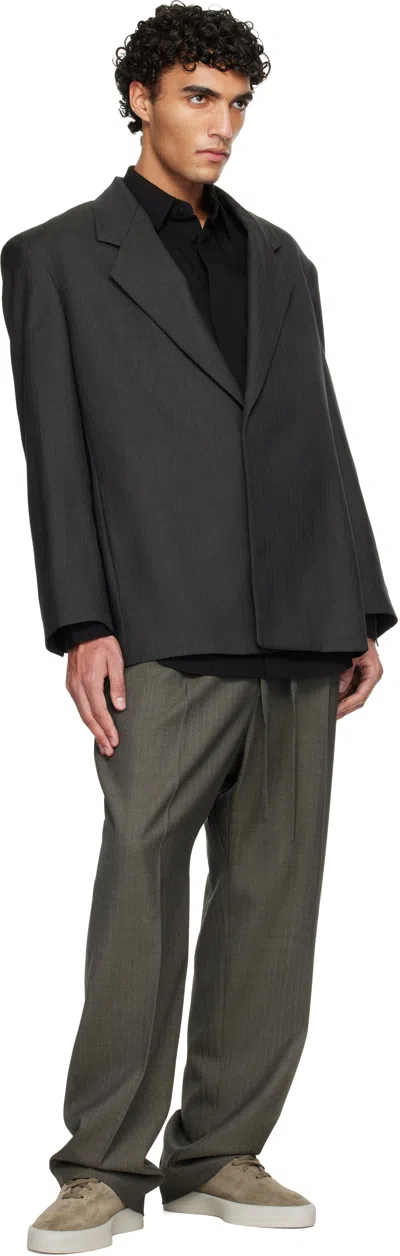 Fear Of God Tailored Single Button Blazer With Notched Lapel In Black