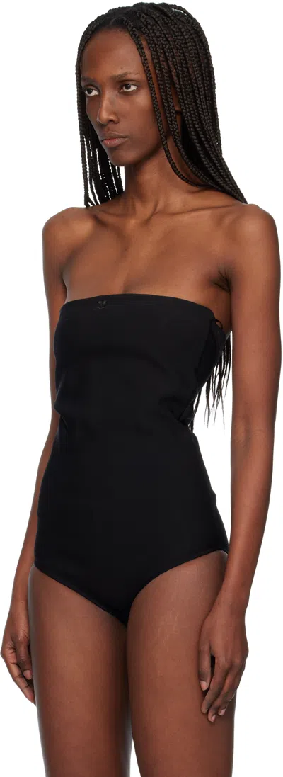 Courrèges Courreges Black Viscose Blend Bodysuit In Gray