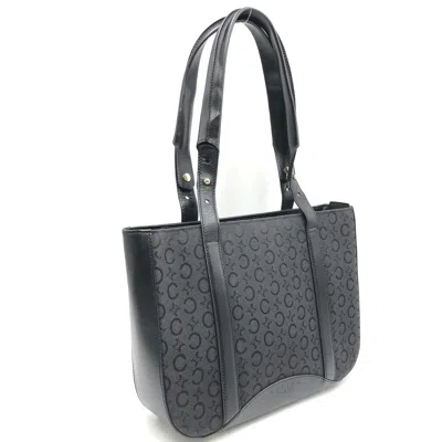 Pre-owned Celine Black C Macadam Canvas Tote Women's Bag ()