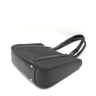 Pre-owned Celine Black C Macadam Canvas Tote Women's Bag ()