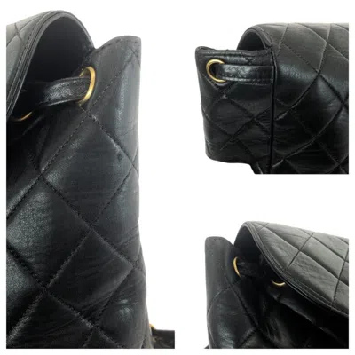 Pre-owned Chanel Black Leather Backpack ()