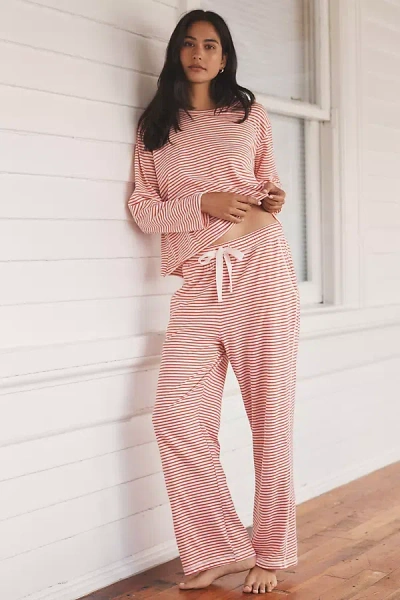 Papinelle Jada Knit Pajama Set In Red