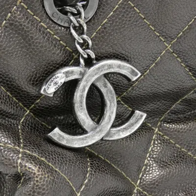 Pre-owned Chanel Brown Grained Calfskin Shoulder Bag ()