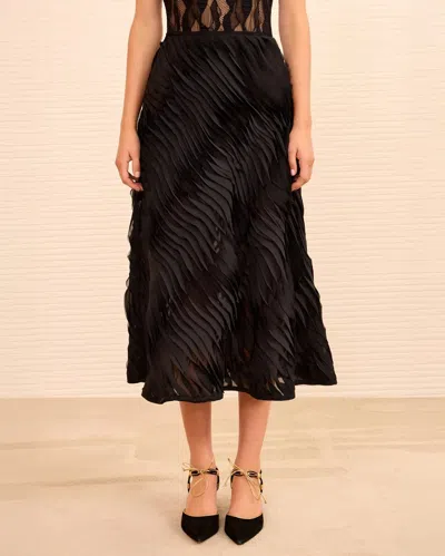 Ulla Johnson Valleta Patterned Skirt In Black
