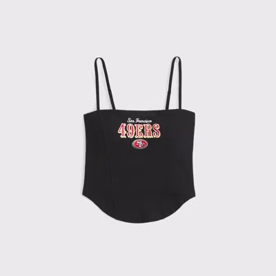 Abercrombie & Fitch San Francisco 49ers Bra-free Corset Top In Black