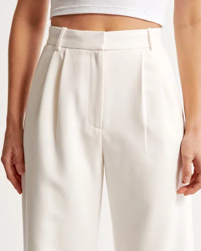 Abercrombie & Fitch A&f Sloane Tailored Wide Leg Pant In Neutral