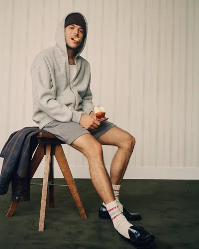 Abercrombie & Fitch Essential Full-zip Hoodie In Gray