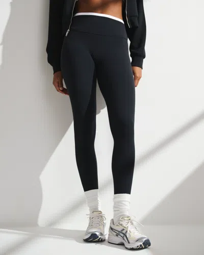 Abercrombie & Fitch Ypb Studioflex Curve Love 7/8-length Legging In Black