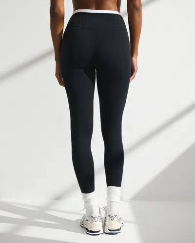 Abercrombie & Fitch Ypb Studioflex Curve Love 7/8-length Legging In Black