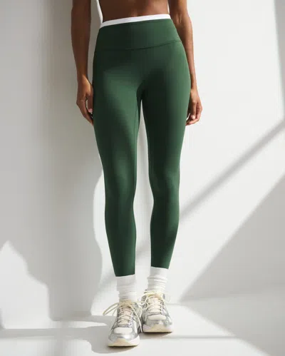 Abercrombie & Fitch Ypb Studioflex Curve Love 7/8-length Legging In Green