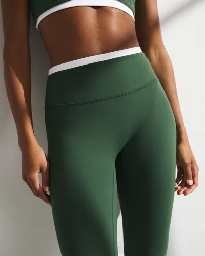 Abercrombie & Fitch Ypb Studioflex Curve Love 7/8-length Legging In Green