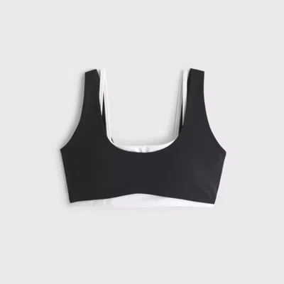 Abercrombie & Fitch Ypb Studioflex Double-layered Sports Bra In Black