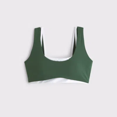 Abercrombie & Fitch Ypb Studioflex Double-layered Sports Bra In Green