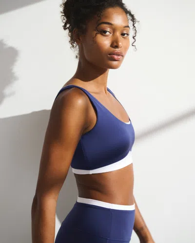 Abercrombie & Fitch Ypb Studioflex Double-layered Sports Bra In Blue