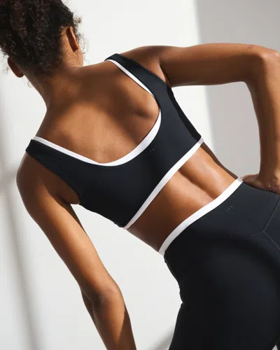 Abercrombie & Fitch Ypb Studioflex Double-layered Sports Bra In Black