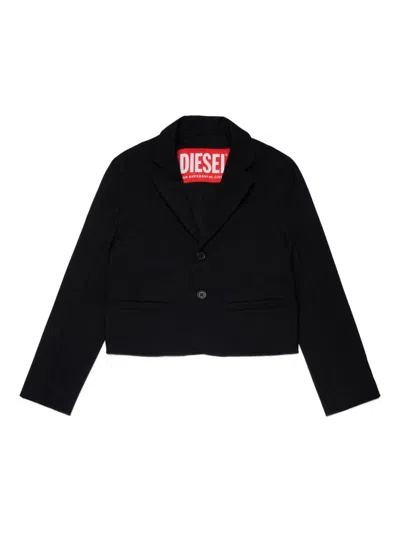 Diesel Button Blazer In Black