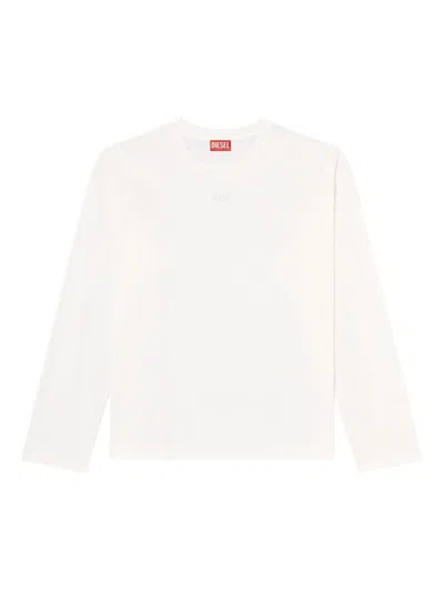 Diesel Long-sleeve T-shirt With D Patch In White