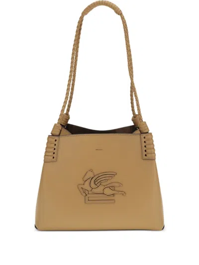 Etro Small Libra Tote Bag In Yellow