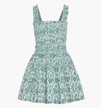 Hill House Home The Azalea Mini Nap Dress Green Palm Ikat