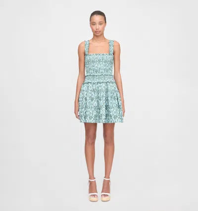 Hill House Home The Azalea Mini Nap Dress Green Palm Ikat