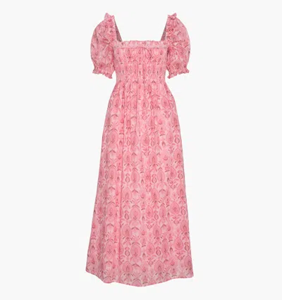 Hill House Home The Scarlett Midi Nap Dress In Pink