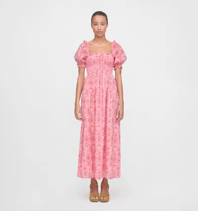Hill House Home The Scarlett Midi Nap Dress In Pink