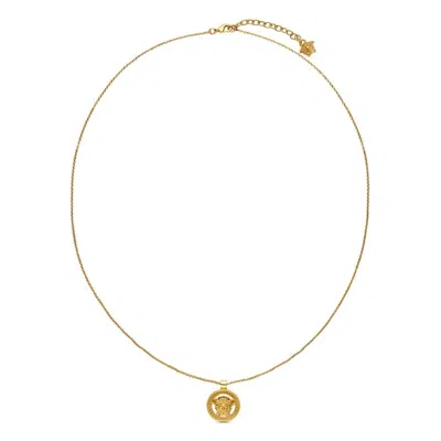 Versace Medusa 95 Greca Engraved Necklace In Gold