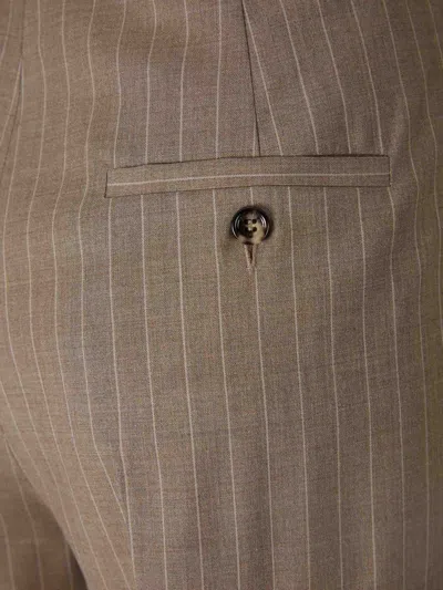 Max Mara Pinstripe Trousers In Brown