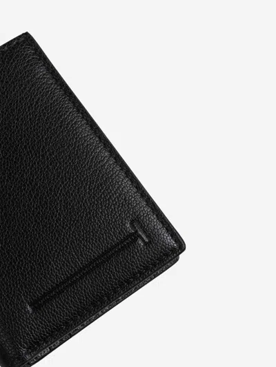 Tom Ford Foldable Leather Cardholder In Black