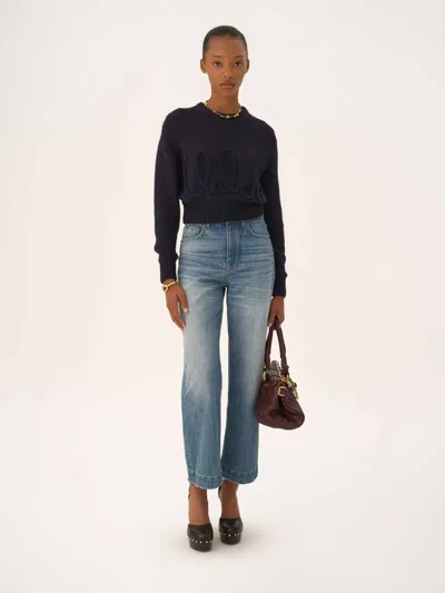 Chloé High-waisted Cropped Jeans In Multi