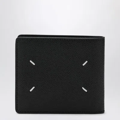 Maison Margiela Black Bi-fold Leather Wallet In Black
