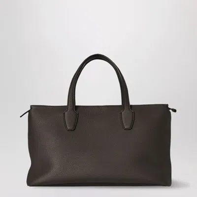 The Row Marcel Textured-leather Tote In Neutral