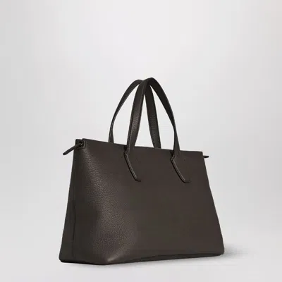 The Row Marcel Textured-leather Tote In Neutral