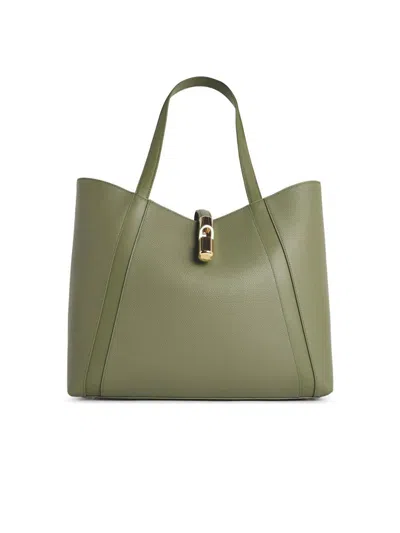 Furla Logo Detail Shoulder Bag In Green